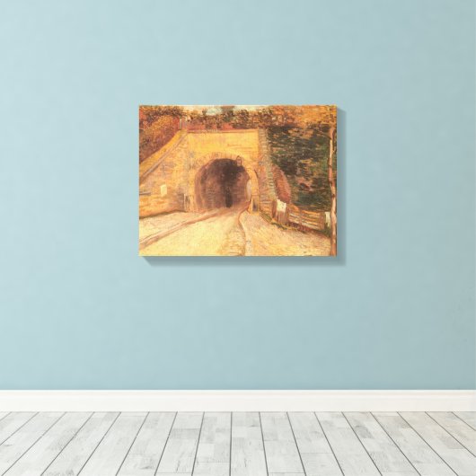 Vincent van Gogh - Weg onder viaduct, Het Viaduct Canvas Afdruk (Insitu (Houten vloer))