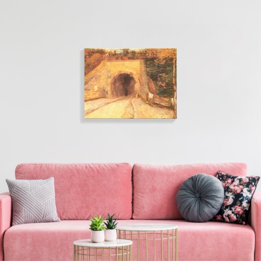 Vincent van Gogh - Weg onder viaduct, Het Viaduct Canvas Afdruk (Insitu (Woonkamer))