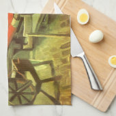 Vincent van Gogh Wever links kijkend Spinnewiel Theedoek (Quarter Fold)