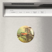 Vincent van Gogh Wever links spinnend wiel Magneet (Insitu (Vaatwasser))