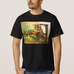 Vincent van Gogh Wever links weefgetouw draaiend T-shirt