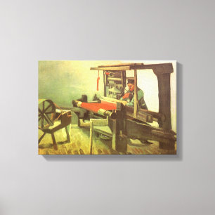 Vincent van Gogh Wever met het Spinnewiel naar Lin Canvas Afdruk