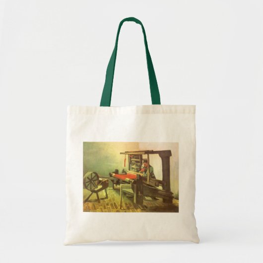Vincent van Gogh Wever naar links kijkend met spin Tote Bag (Voorkant)