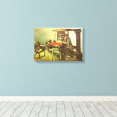 Vincent van Gogh Wever tegenover het linker spinne Canvas Afdruk (Insitu (Houten vloer))