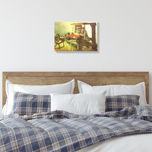 Vincent van Gogh Wever tegenover het linker spinne Canvas Afdruk (Insitu (Slaapkamer))