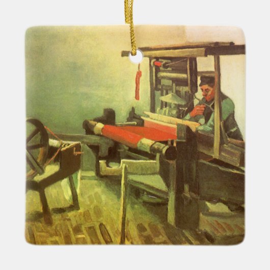 Vincent van Gogh Wever tegenover het linker spinne Keramisch Ornament (Voorkant)