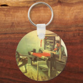 Vincent van Gogh Wever tegenover het linker spinne Sleutelhanger (Achterkant)