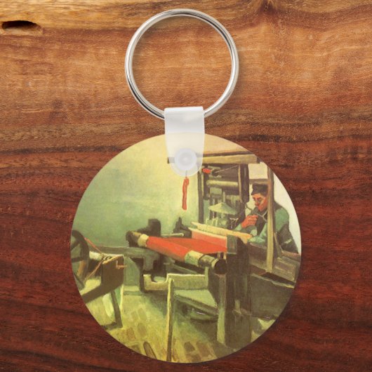 Vincent van Gogh Wever tegenover het linker spinne Sleutelhanger (Voorkant)