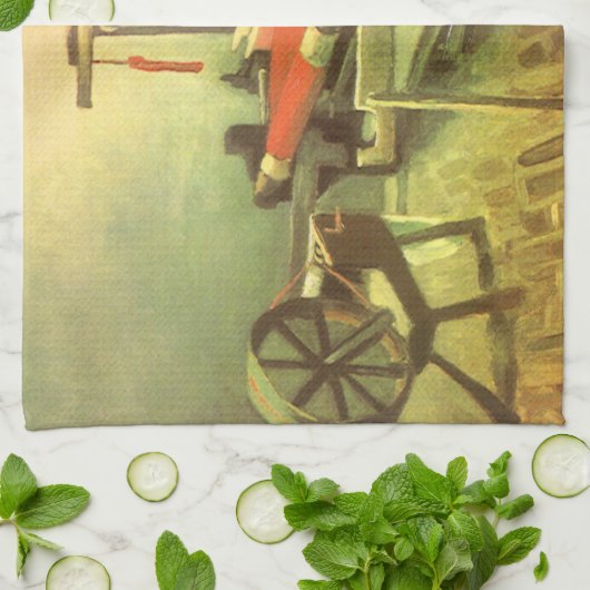 Vincent van Gogh Wever tegenover het linker spinne Theedoek (Gevouwen)