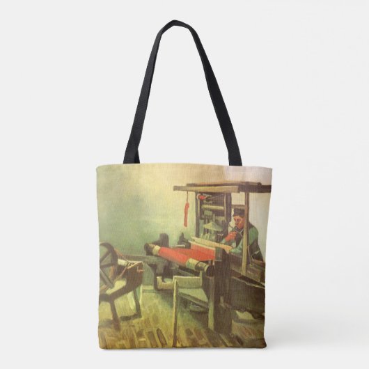Vincent van Gogh Wever tegenover het linker spinne Tote Bag (Achterkant)