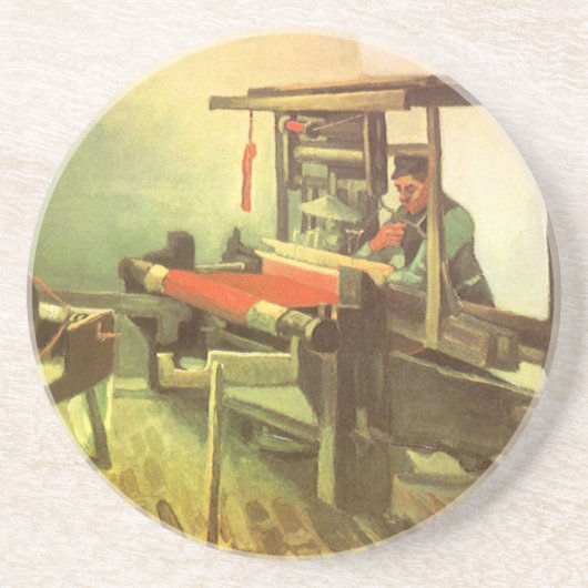 Vincent van Gogh Wever tegenover het linker spinne Zandsteen Onderzetter (Voorkant)