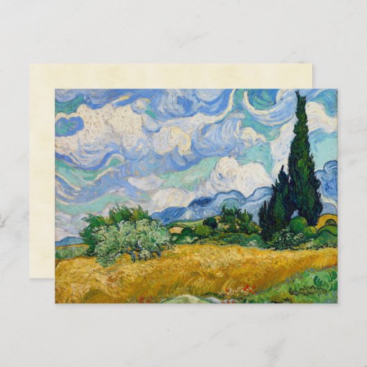 Vincent Van Gogh Wheat Field Briefkaart (Voorkant / Achterkant)