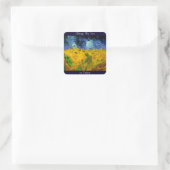 Vincent Van Gogh Wheat Field met Crows Vierkante Sticker (Tas)