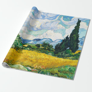 Vincent Van Gogh Wheat Field met Cypresse Cadeaupapier