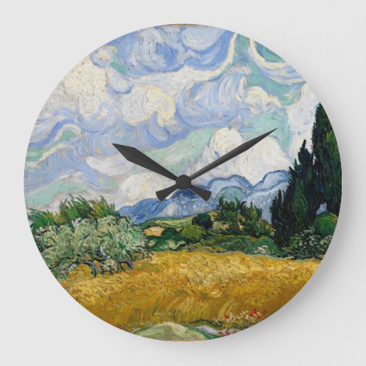 Vincent van Gogh Wheat field met Cypresse Grote Klok (Voorkant)