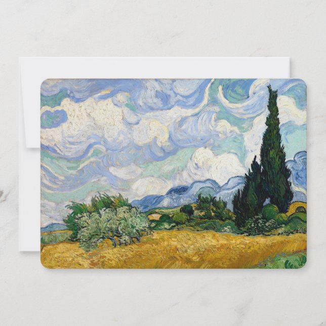 Vincent Van Gogh Wheat Field met Cypresses (Voorkant)