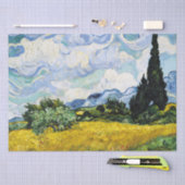 Vincent Van Gogh Wheat Field met Cypresses (1889) Tissuepapier (Craft)