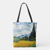 Vincent Van Gogh Wheat Field met Cypresses (1889) Tote Bag (Achterkant)