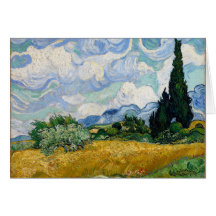 Vincent Van Gogh Wheat Field met Cypresses Art