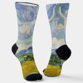 Vincent Van Gogh Wheat Field met Cypresses Art Sokken