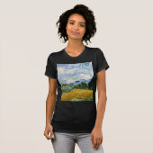 Vincent Van Gogh Wheat Field met Cypresses Art T-shirt (Voorkant volledig)