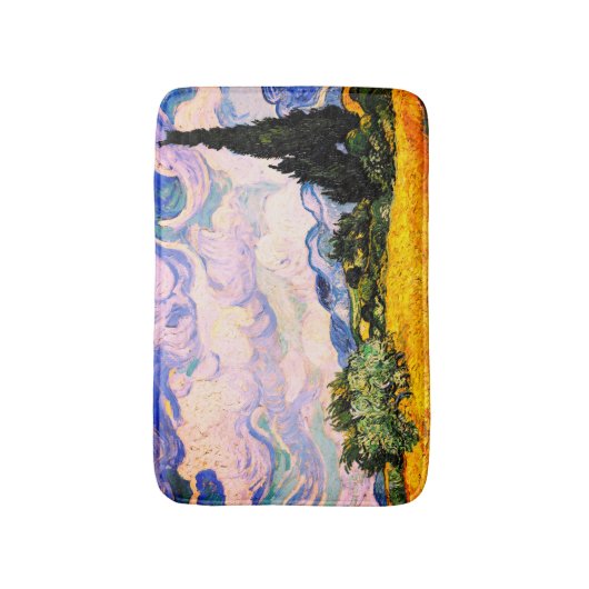 Vincent Van Gogh Wheat Field met Cypresses Badmat (Voorkant Verticaal)