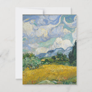Vincent van Gogh - Wheat Field met Cypresses Bedankkaart