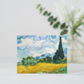 Vincent Van Gogh Wheat Field met Cypresses Briefkaart (Staand voorkant)
