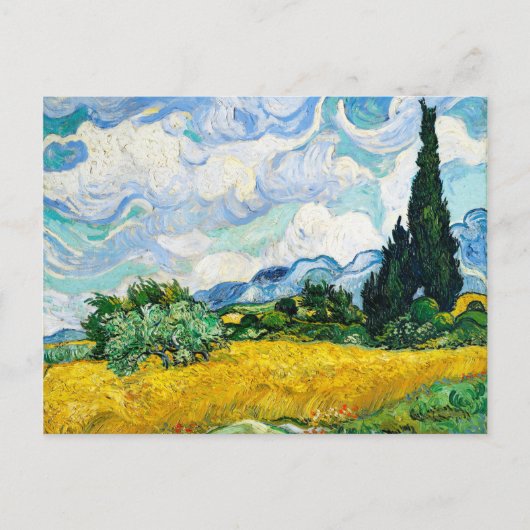 Vincent Van Gogh Wheat Field met Cypresses Briefkaart (Voorkant)