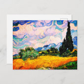 Vincent Van Gogh Wheat Field met Cypresses Briefkaart (Voorkant / Achterkant)