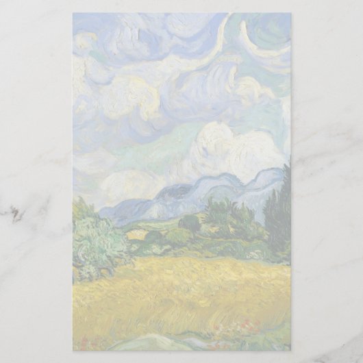 Vincent Van Gogh Wheat Field met Cypresses Briefpapier (Voorkant)