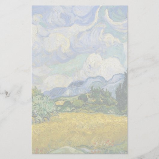 Vincent Van Gogh Wheat Field met Cypresses Briefpapier (Voorkant)