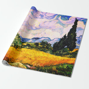 Vincent Van Gogh Wheat Field met Cypresses Cadeaupapier