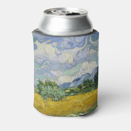 Vincent Van Gogh Wheat Field met Cypresses Custom Blikjeskoeler (Blikje Achterkant)