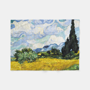 Vincent Van Gogh Wheat Field met Cypresses Fleece Deken
