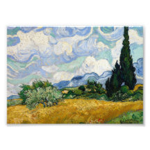 Vincent Van Gogh Wheat Field met Cypresses