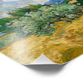Vincent van Gogh - Wheat Field met Cypresses Foto Afdruk (Hoek)