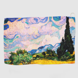 Vincent Van Gogh Wheat Field met Cypresses Golfhanddoek