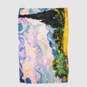 Vincent Van Gogh Wheat Field met Cypresses Golfhanddoek (Voorkant)