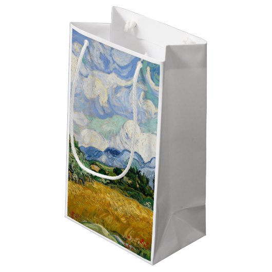 Vincent Van Gogh Wheat Field met Cypresses Klein Cadeauzakje (Achterkant Gekanteld)