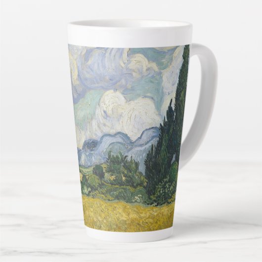 Vincent van Gogh - Wheat Field met Cypresses Latte Mok (Rechterhoek)