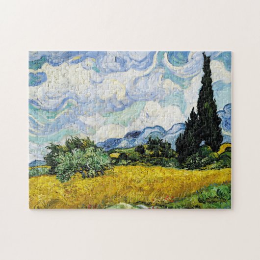 Vincent Van Gogh Wheat Field met Cypresses Legpuzzel (Horizontaal)
