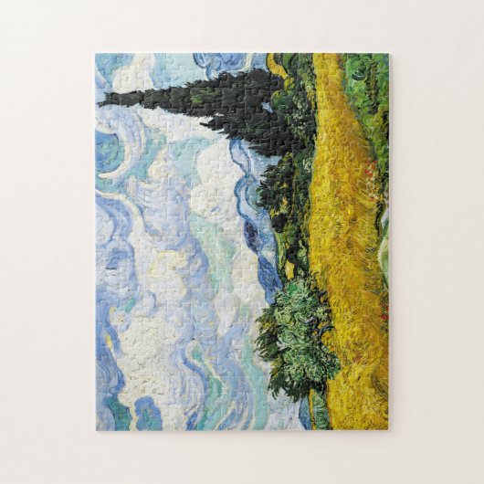 Vincent Van Gogh Wheat Field met Cypresses Legpuzzel (Verticaal)