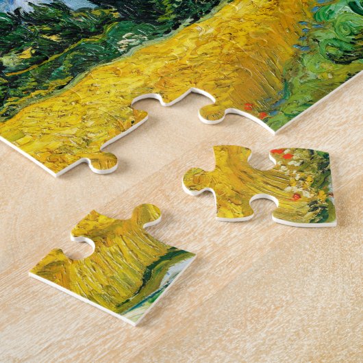 Vincent Van Gogh Wheat Field met Cypresses Legpuzzel (Zijkant)