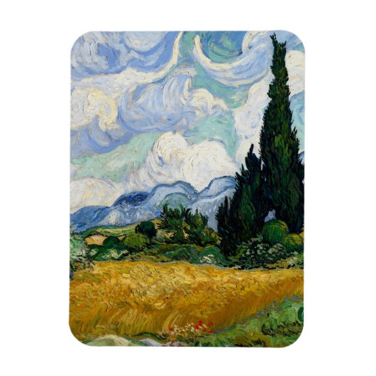 Vincent Van Gogh Wheat Field met Cypresses Magneet (Verticaal)