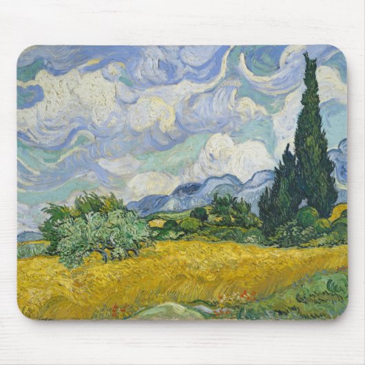 Vincent Van Gogh Wheat Field met Cypresses Muismat (Voorkant)
