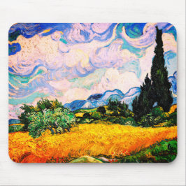 Vincent Van Gogh Wheat Field met Cypresses Muismat