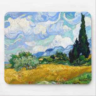 Vincent van Gogh Wheat Field met Cypresses Muismat