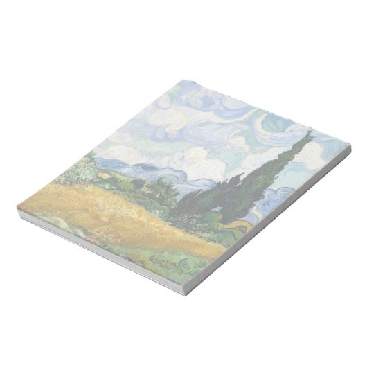 Vincent Van Gogh Wheat Field met Cypresses Notitieblok (Linkerzijde)