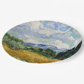 Vincent Van Gogh Wheat Field met Cypresses Papieren Bordje (Gekanteld)